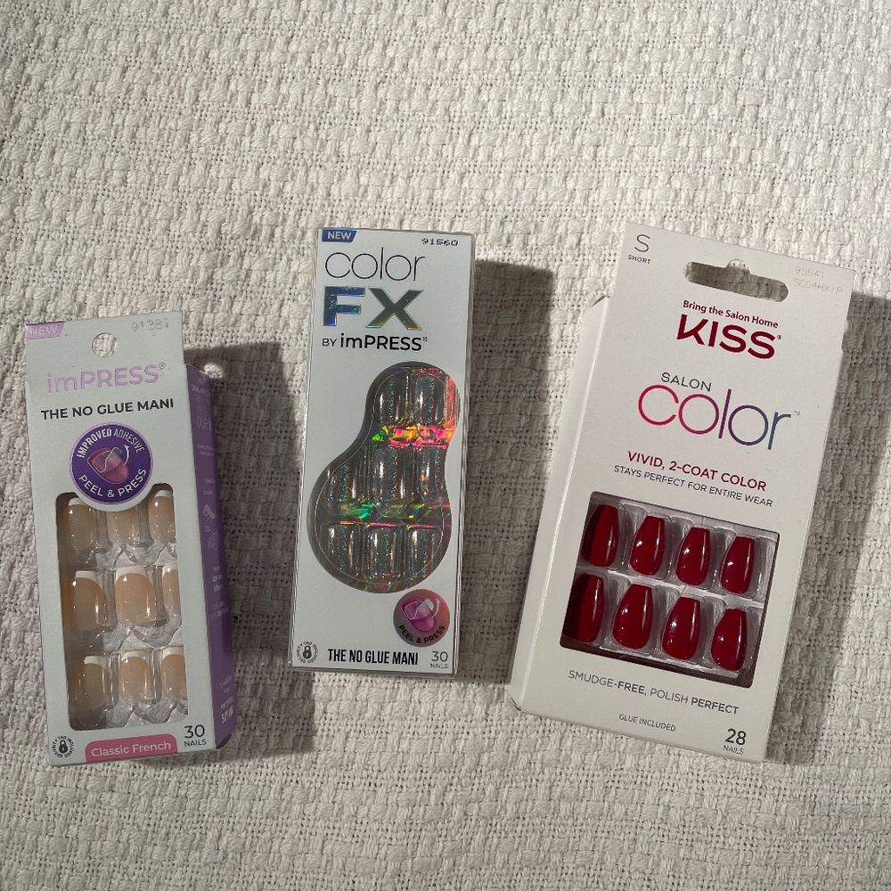 Bundle of Three New KISS Nail Kits